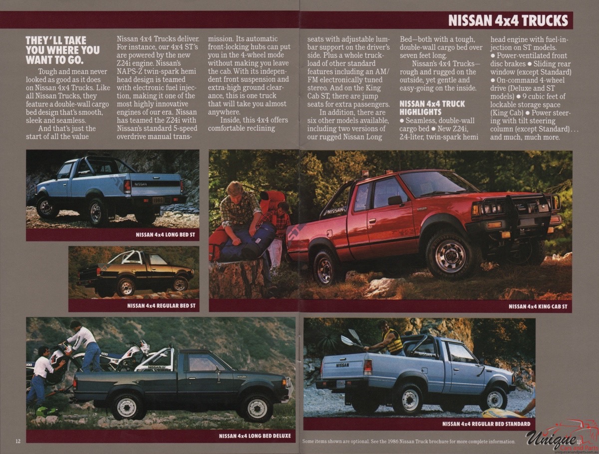 1986 Nissan Cars and Trucks Brochure Page 7